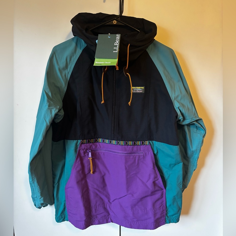L.L Bean Packable Water Resistant Half Zip Jacket NWT